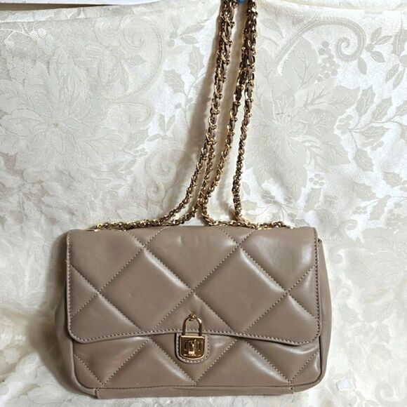 Paul Costello Tan Leather Convertible Medium Shoulder Crossbody Bag - Picture 1 of 11